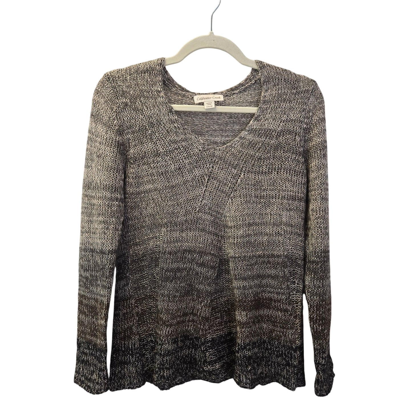 Coldwater Creek Linen & Wool Blend Ombre Sweater Size Small
