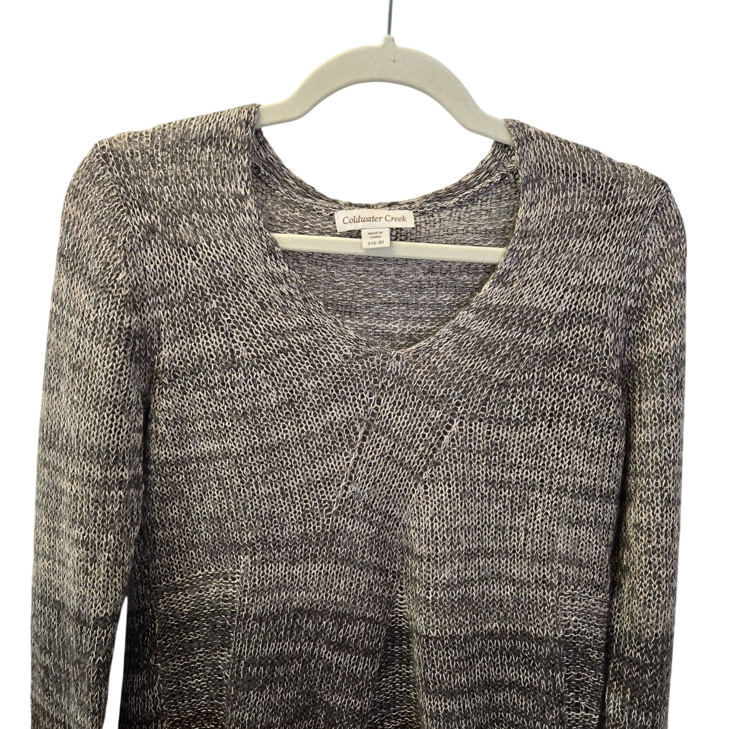 Coldwater Creek Linen & Wool Blend Ombre Sweater Size Small