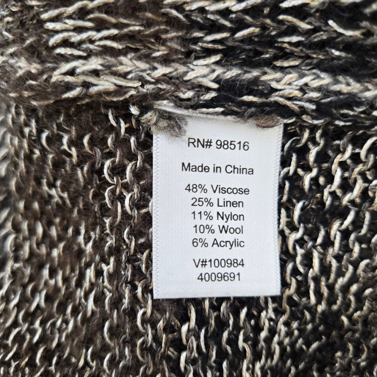 Coldwater Creek Linen & Wool Blend Ombre Sweater Size Small