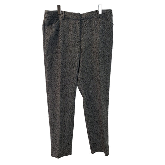 Talbots Hampshire Wool Blend Herringbone Pattern Trousers Size 12