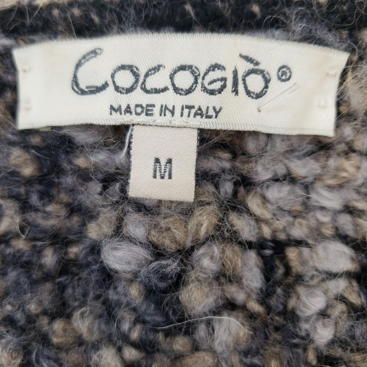 Cocogio Italy Wool Blend Marled Longline Open Cardigan Sweater Size Medium