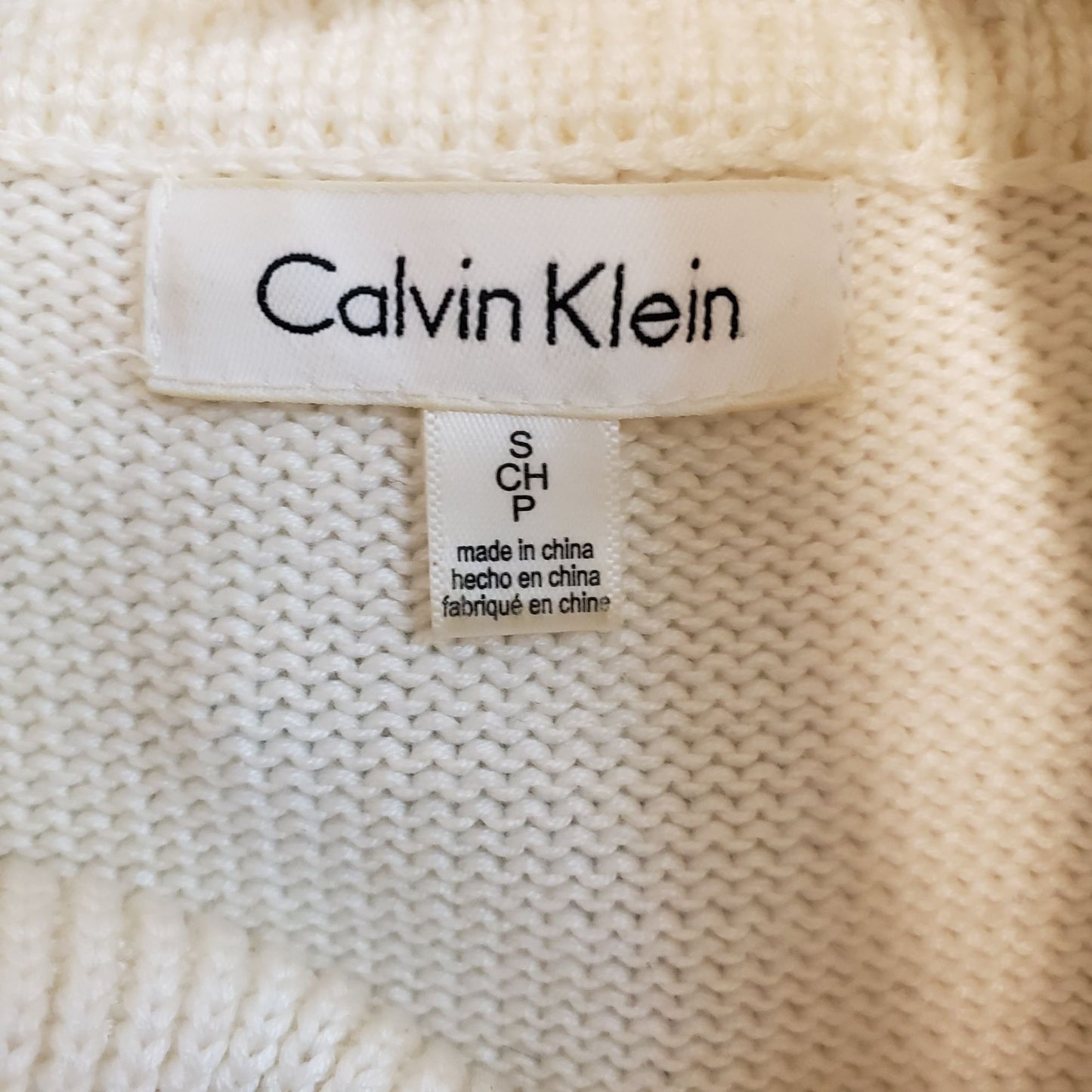 Calvin Klein Cable Knit Turtleneck Sweater Size Small