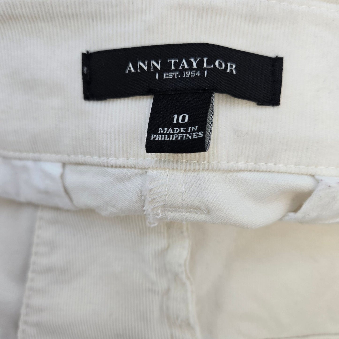 Ann Taylor Micro-Corduroy Flared Pants Size 10