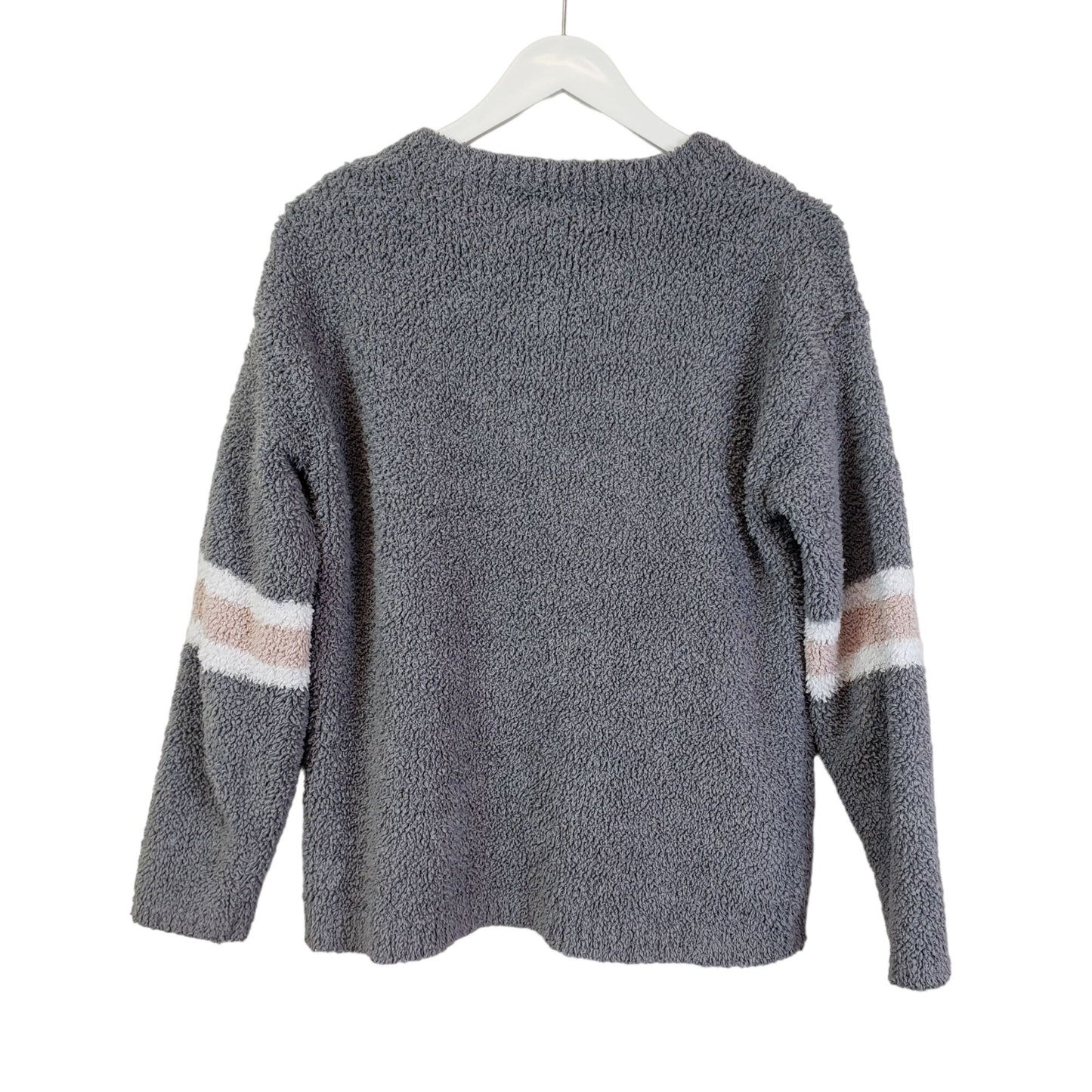 POL Sherpa Fleece V-Neck Sweater Size Medium