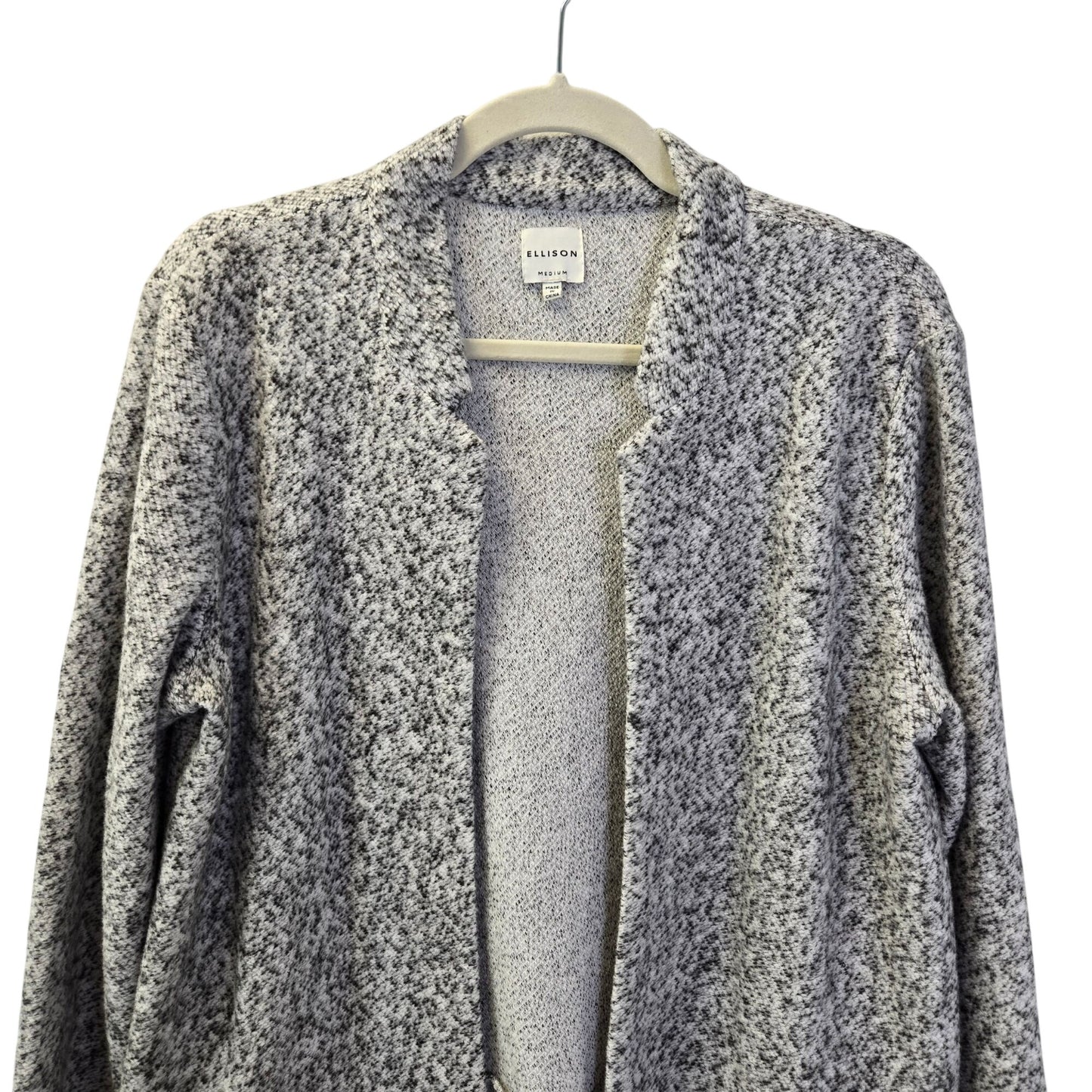 Ellison Wool Blend Heathered Open Longline Cardigan Sweater Size Medium