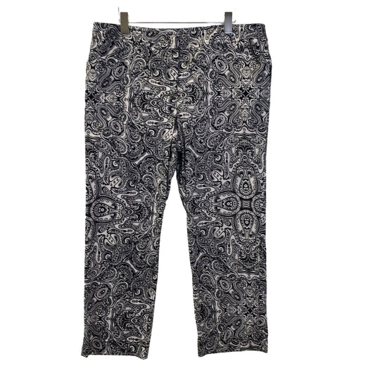 Ann Taylor Factory Signature Fit Paisley Print Crop Pants Size 14