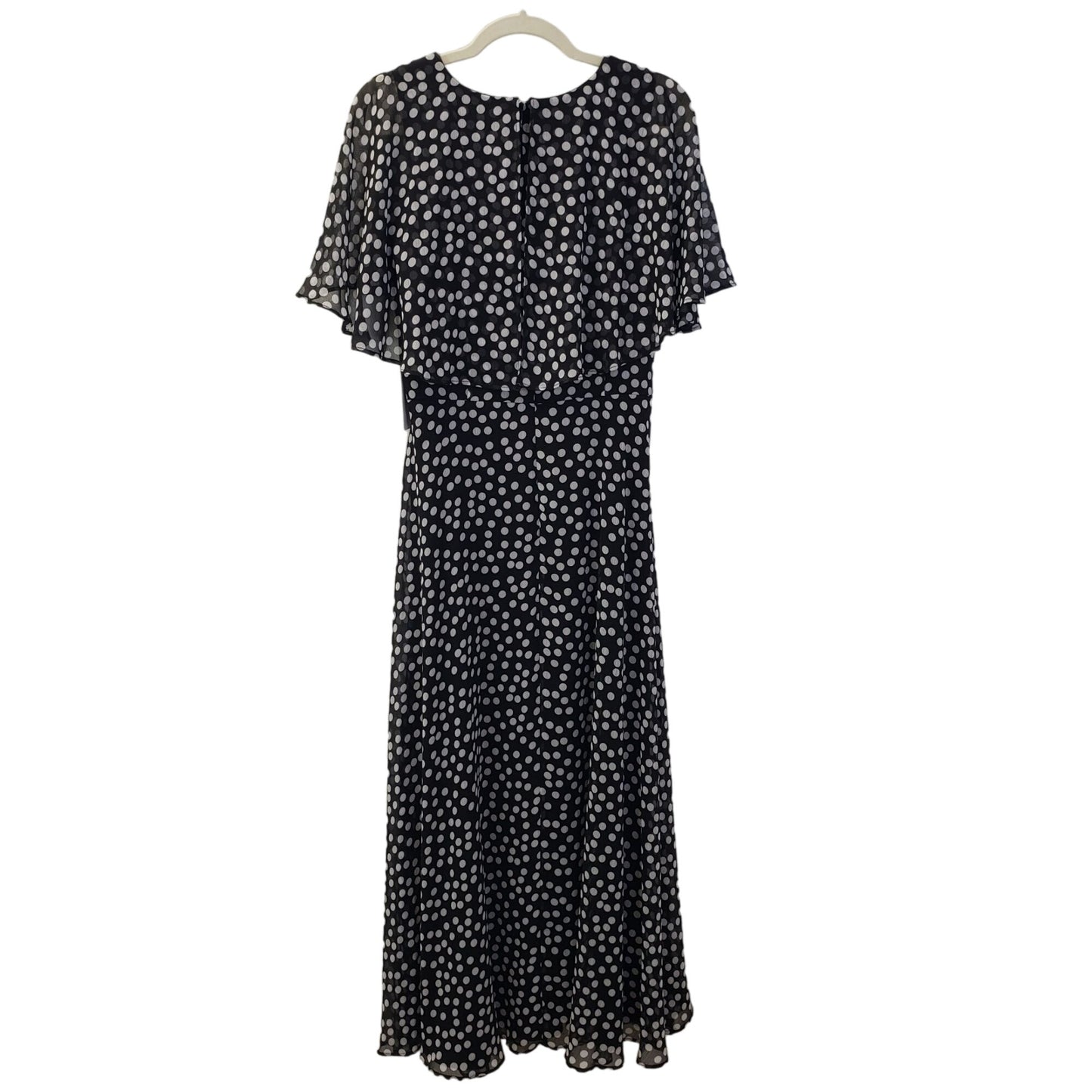 NWT Calvin Klein Polka Dot Maxi Dress with Flutter Sleeves Size 8/10