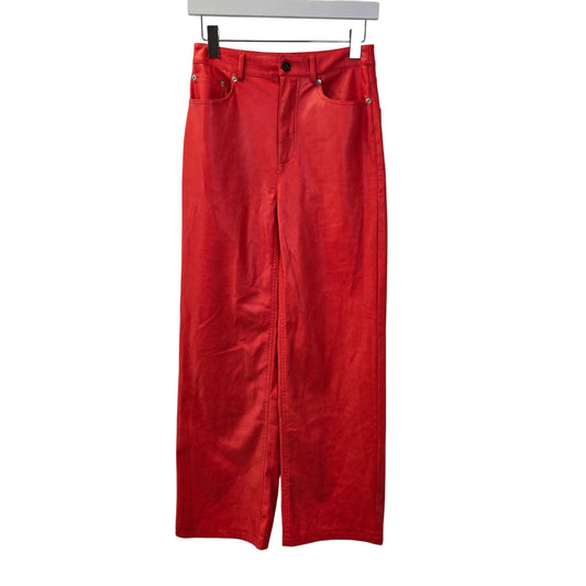 Urban Outfitters Vegan Leather High Rise Wide Leg Pants Size 26