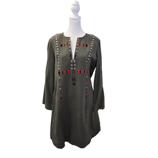 Twelfth Street by Cynthia Vincent Tencel Blend Aztec Print Dress Size Small