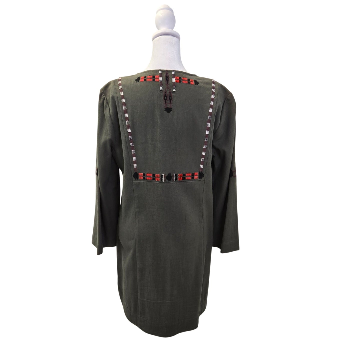Twelfth Street by Cynthia Vincent Tencel Blend Aztec Print Dress Size Small