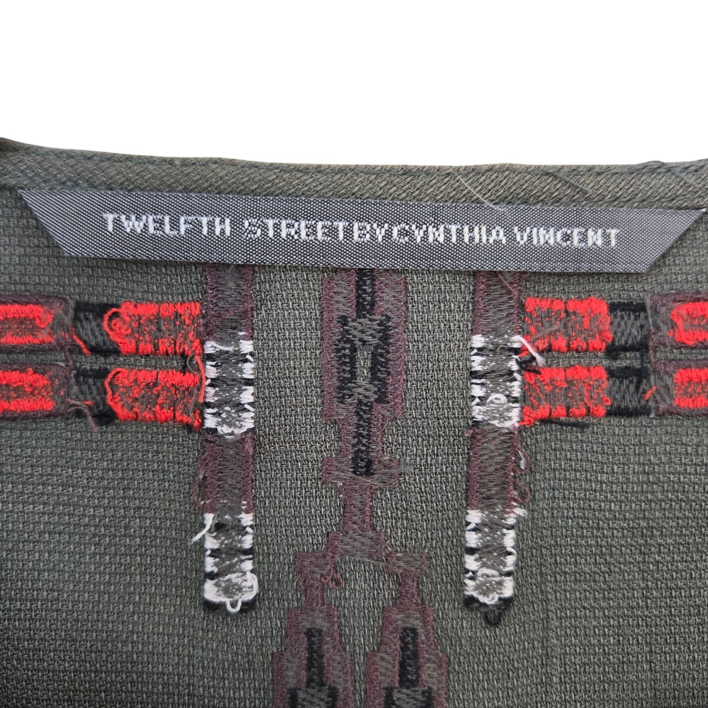 Twelfth Street by Cynthia Vincent Tencel Blend Aztec Print Dress Size Small