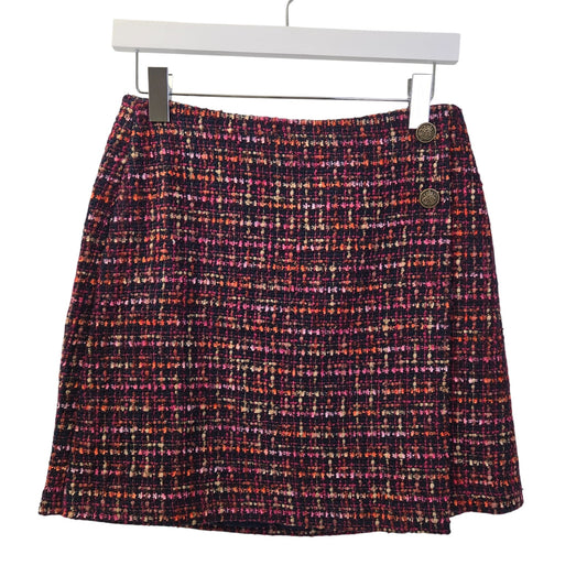 Loft Tweed Faux Wrap Mini Skirt Size 2