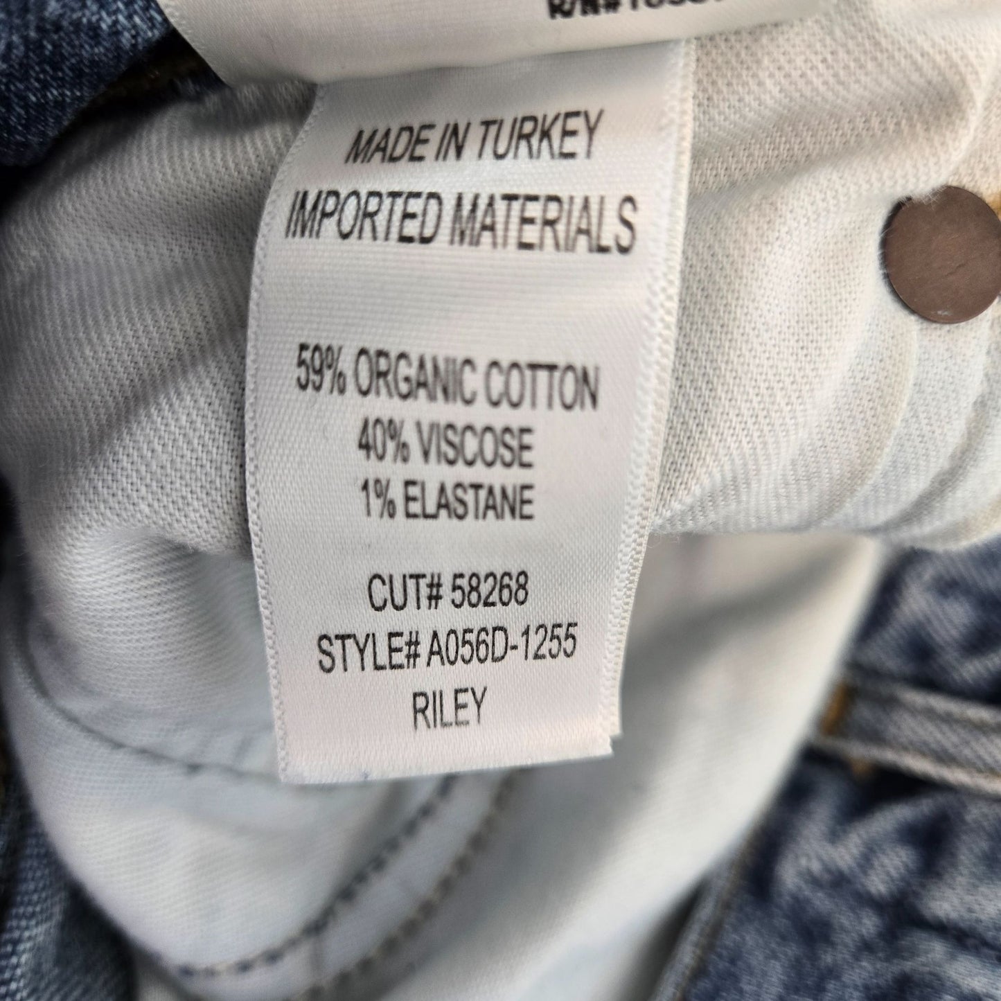 Agolde Riley High Rise Straight Crop Jeans in Frequency Wash Size 30