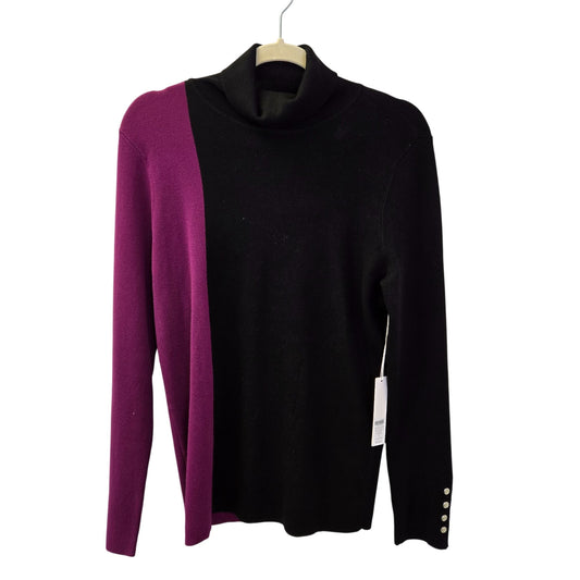 NWT Chico's Colorblock Turtleneck Sweater in Sweet Berry Size Chico's 1/Medium