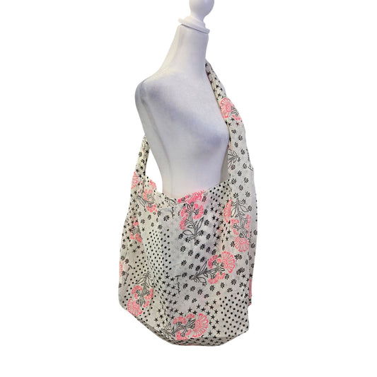Free People Large Floral & Star Print Gauzy Sling Tote Bag