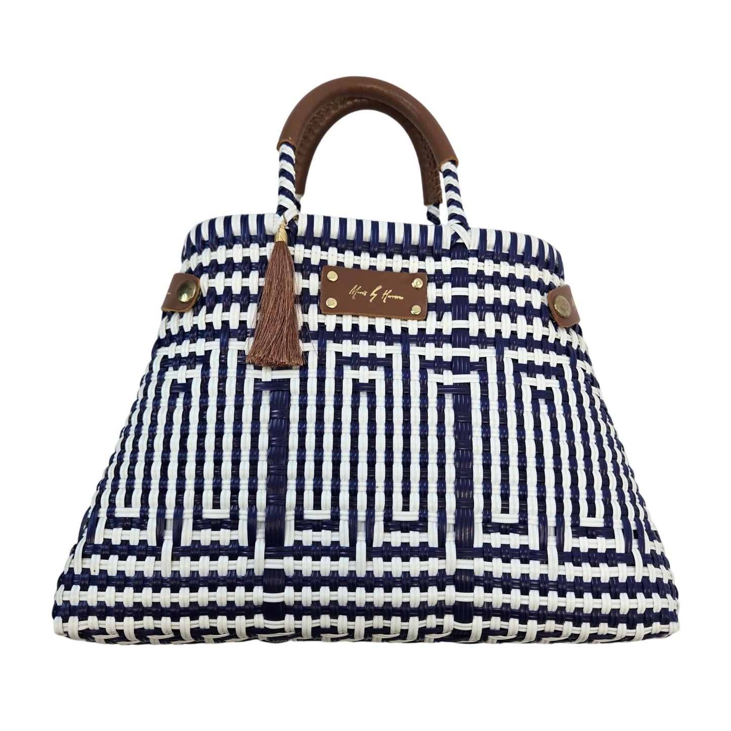 Mavis by Herrera Less Pollution Convertible Woven Satchel Handbag