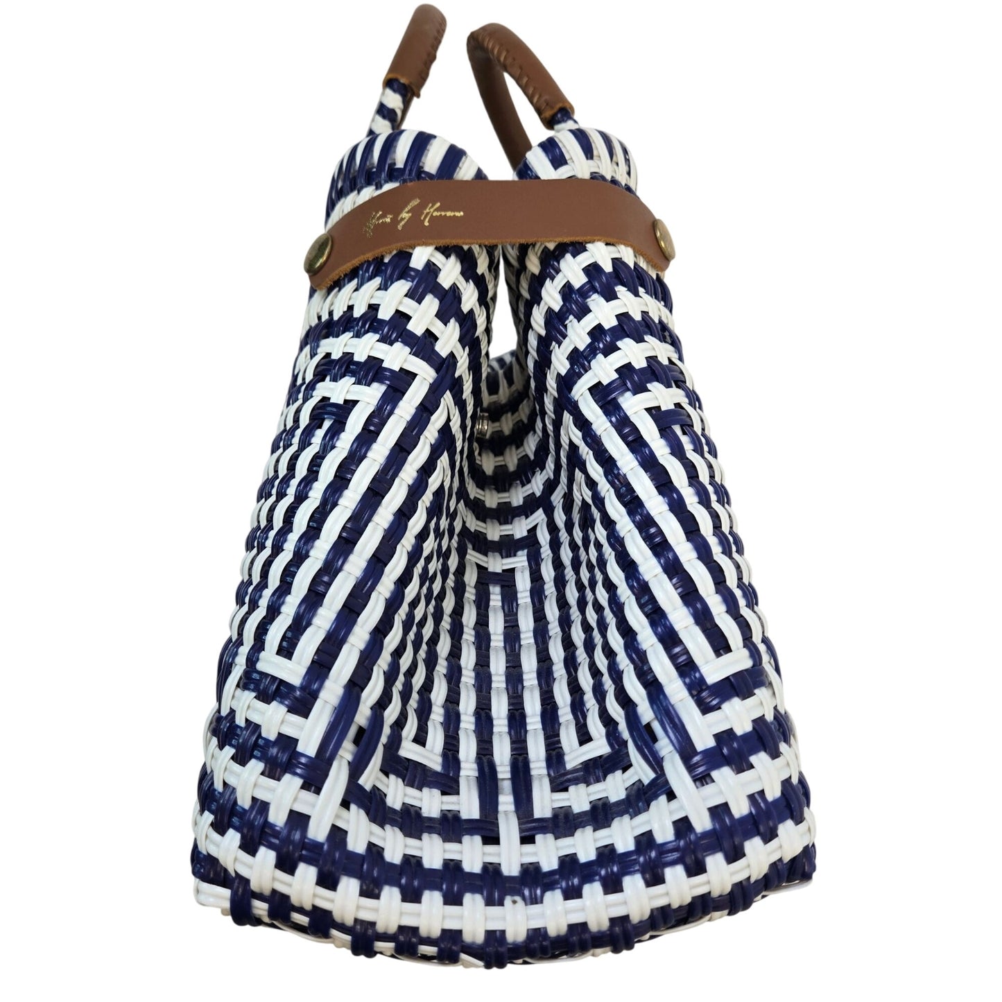 Mavis by Herrera Less Pollution Convertible Woven Satchel Handbag