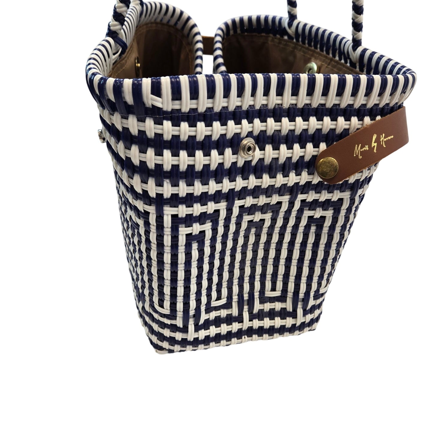 Mavis by Herrera Less Pollution Convertible Woven Satchel Handbag