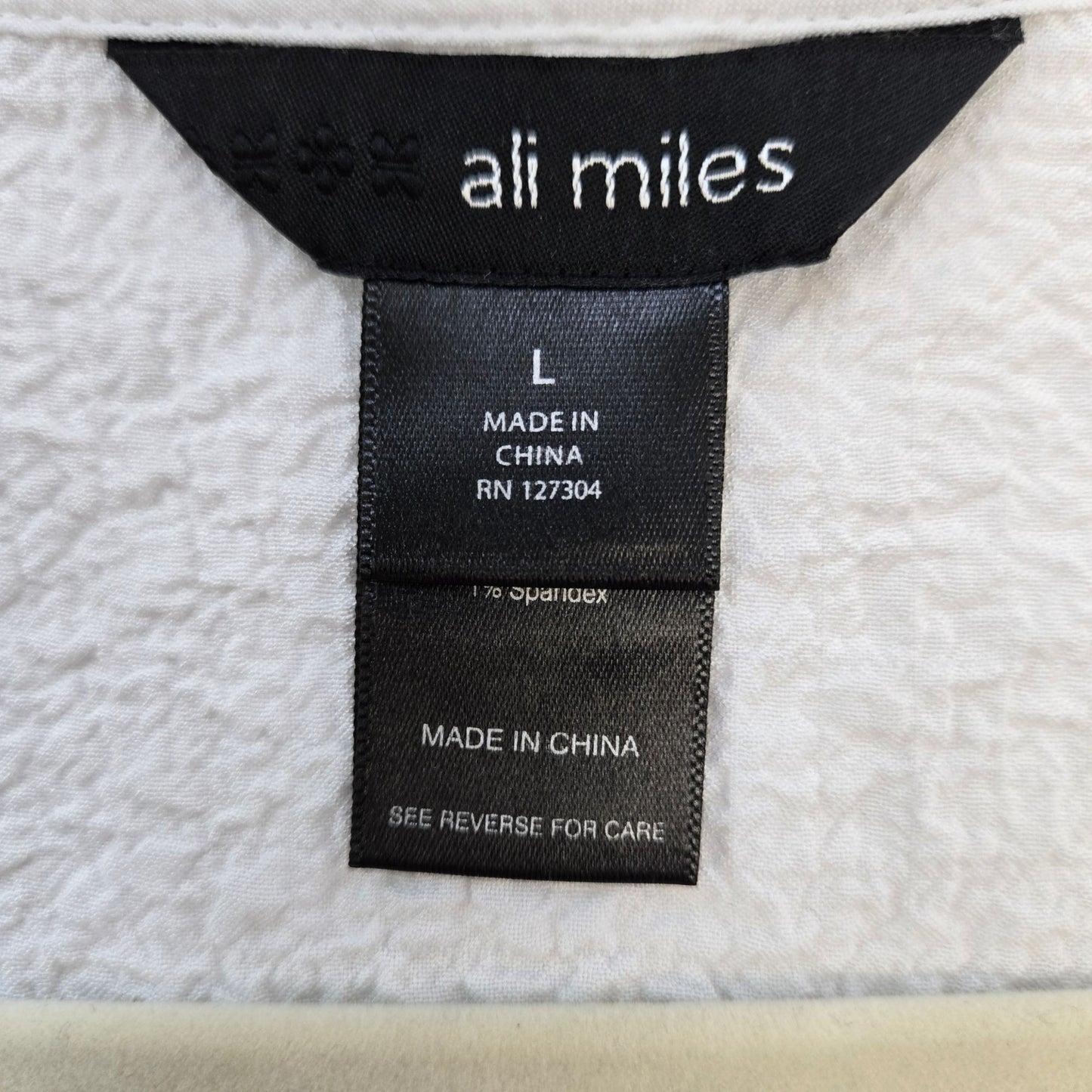 Ali Miles 3/4 Zip Color Block Gauzy Tunic Top w/Pockets Size Large