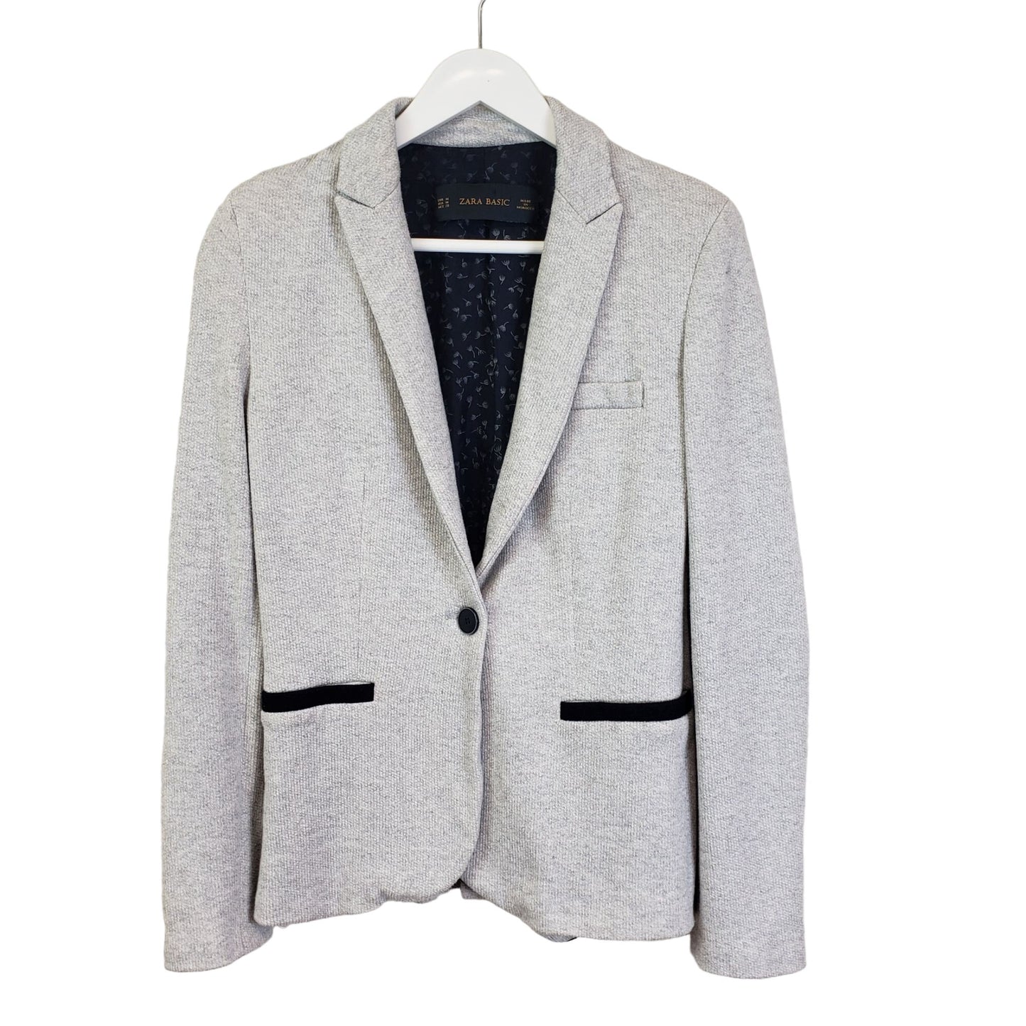 Zara Jersey One Button Style Blazer Jacket Size Medium
