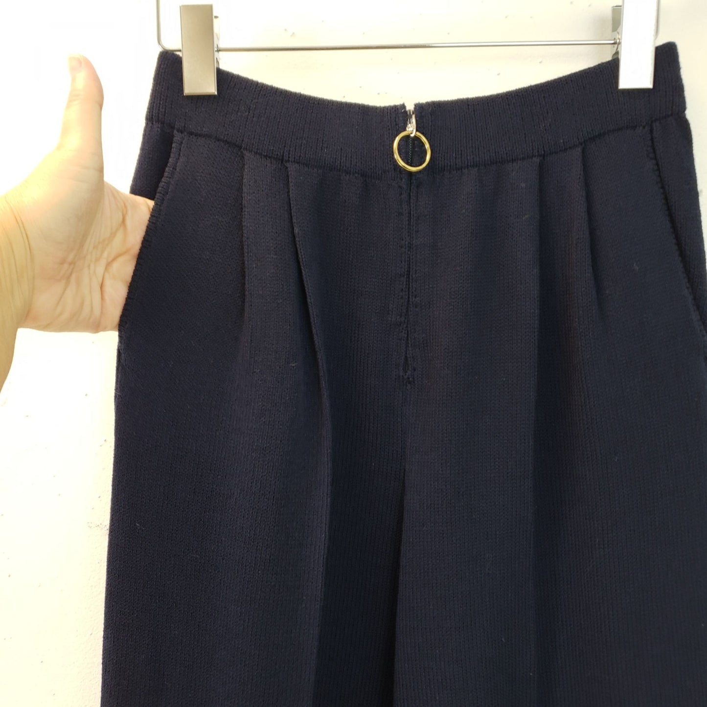 St. John Santana Knit Zip Front High Rise Pants Size 6