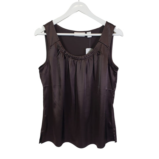 NWT Chico's Gorgeous Gathers Tank Top in Chocolate Size Chico's 1/Medium