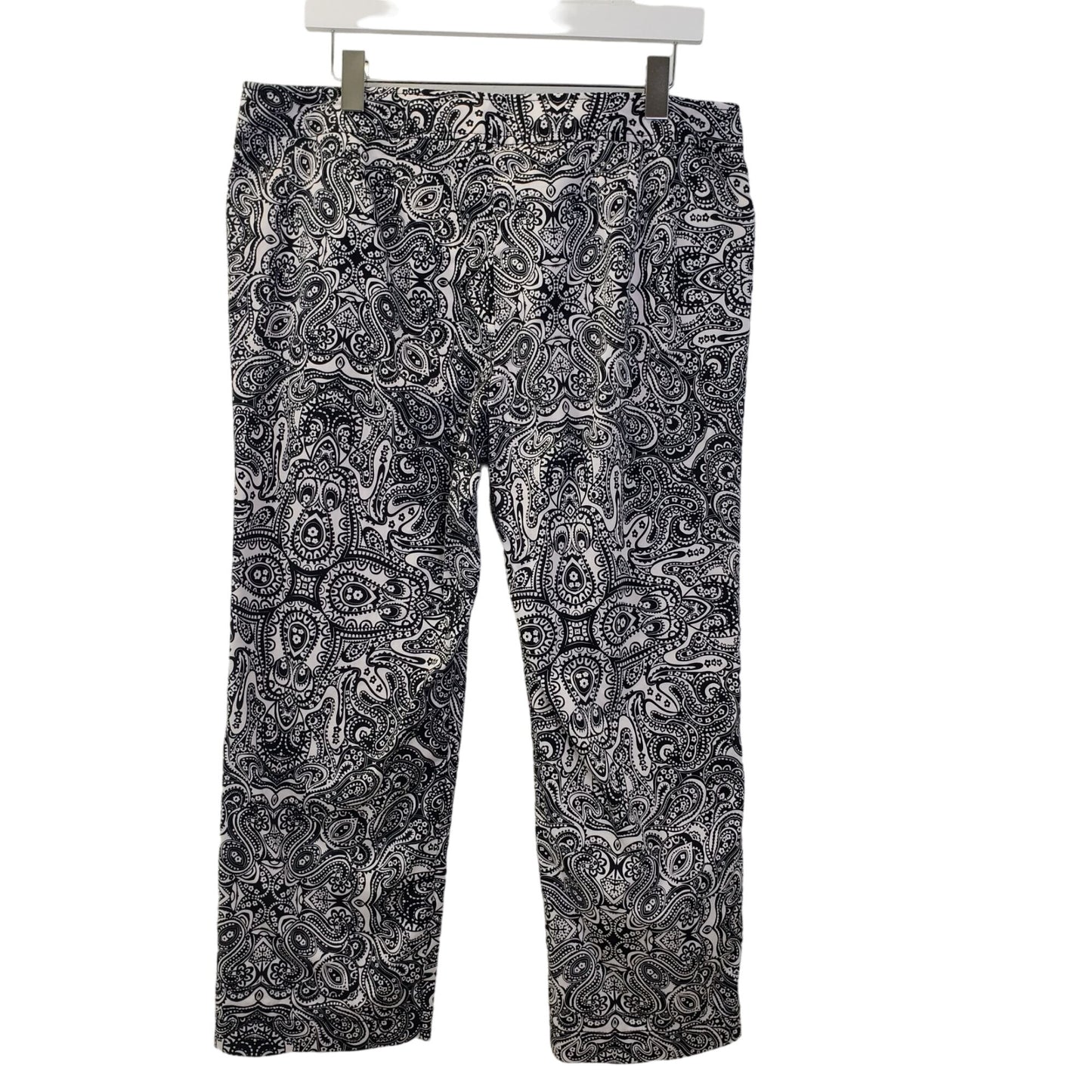 Ann Taylor Factory Signature Fit Paisley Print Crop Pants Size 14