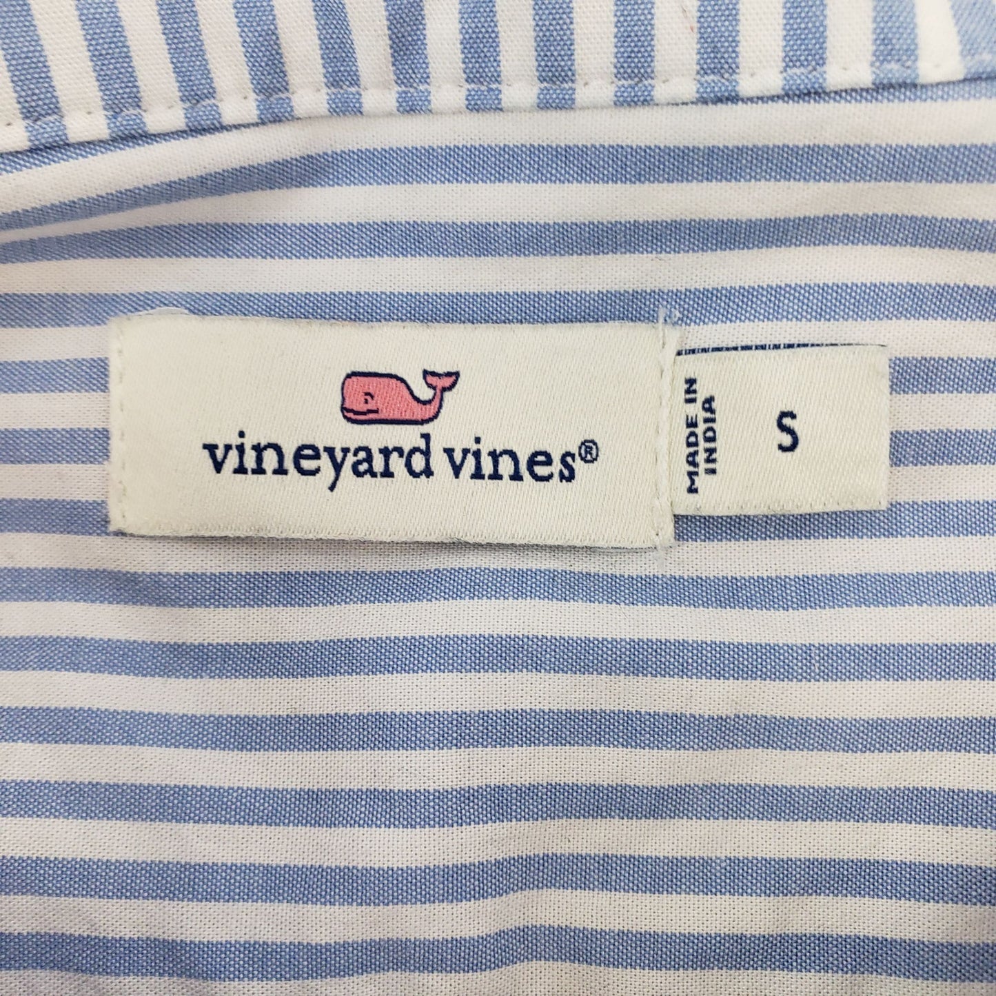 Vineyard Vines Striped Embroidered Popover Top Size Small