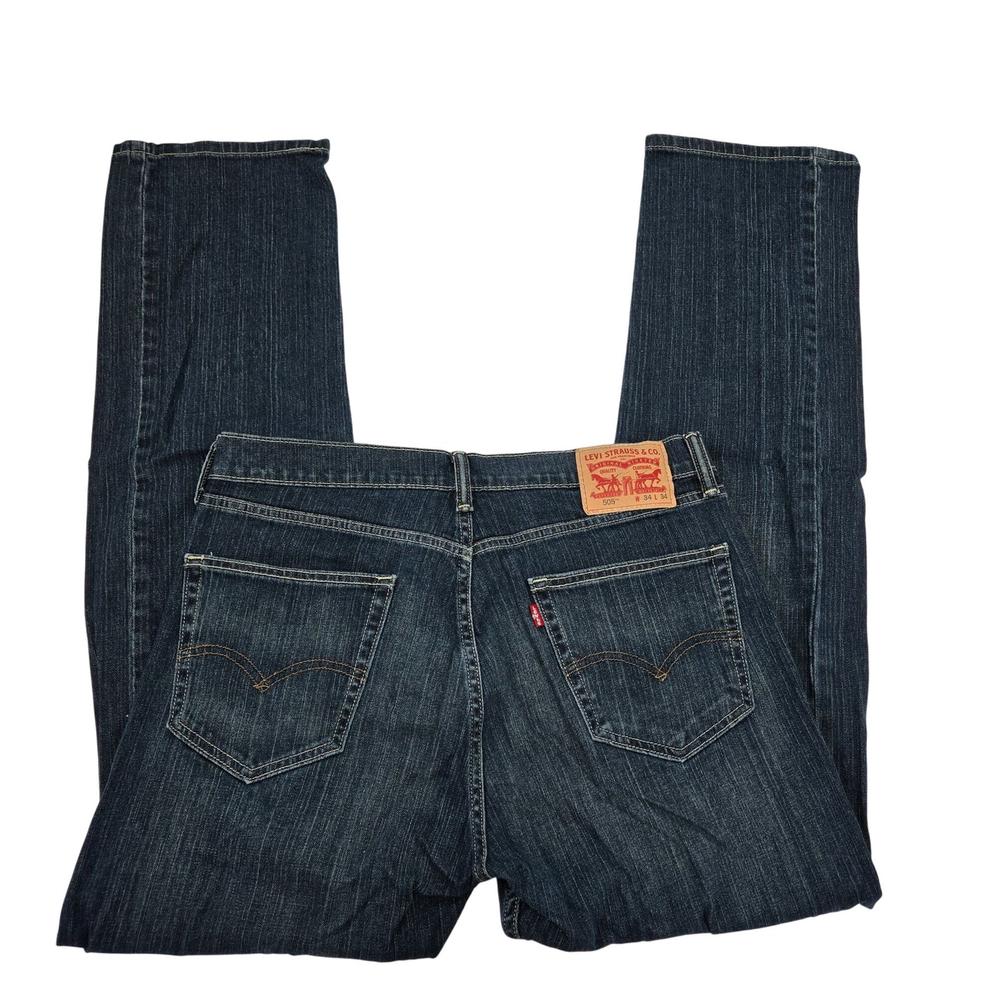 Levi's 505 Whiskered Straight Leg Jeans Size 34x34