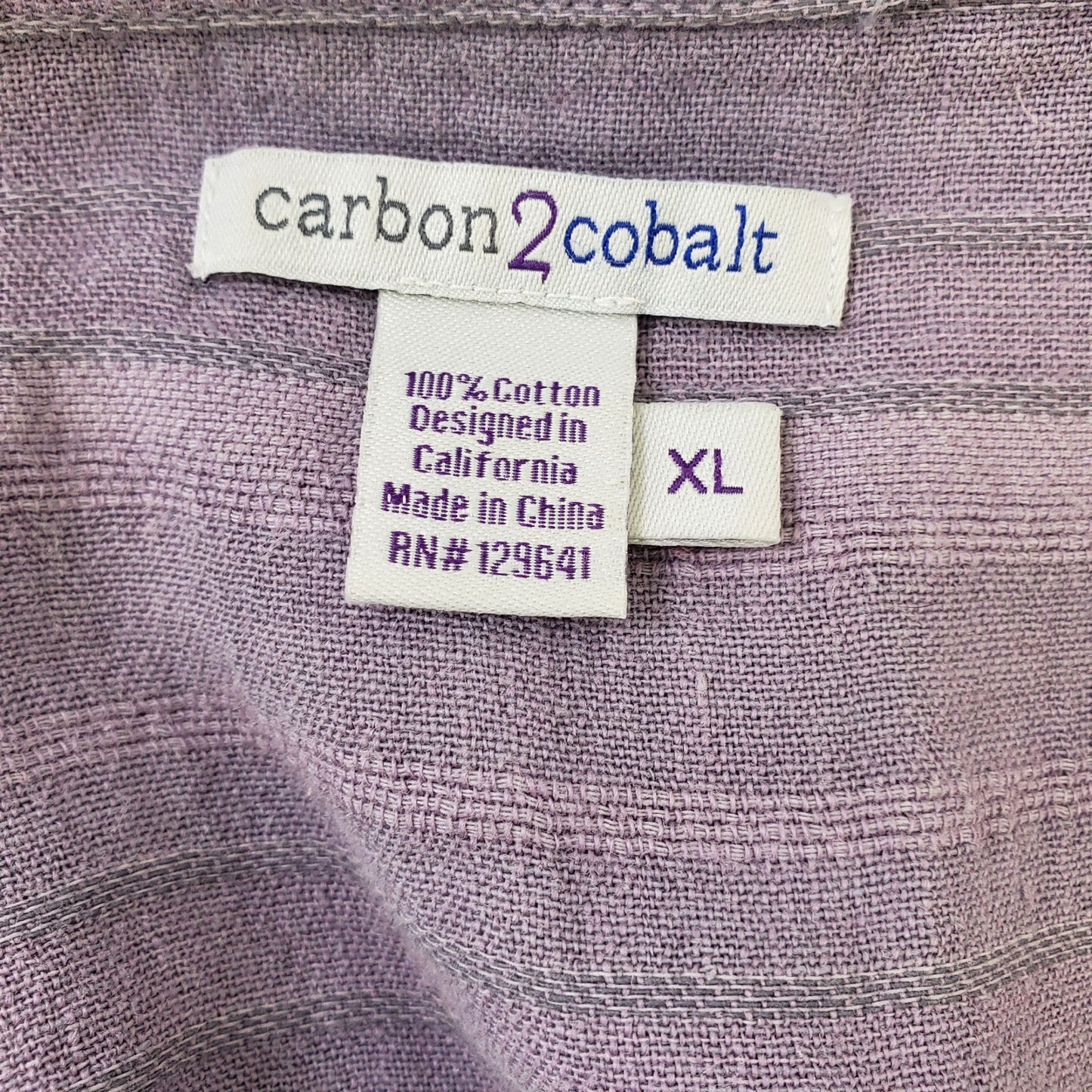 Carbon 2 Cobalt Puff Texture Button Down Shirt Size XL
