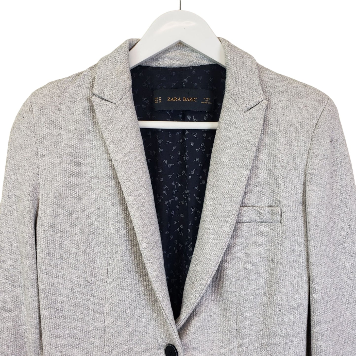 Zara Jersey One Button Style Blazer Jacket Size Medium