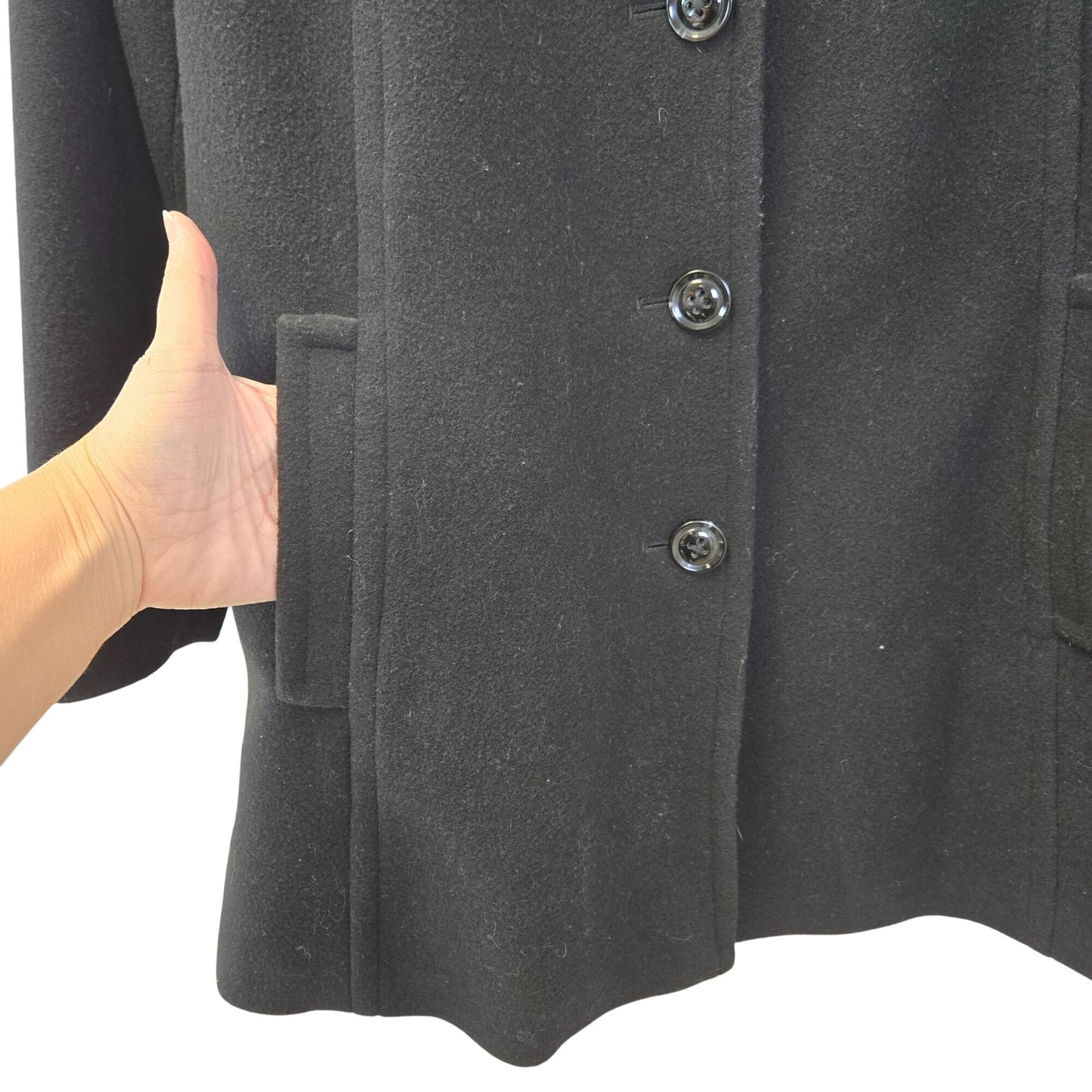 Lands' End Wool Blend Fleece Collar Swing Coat Size 2XL (est)