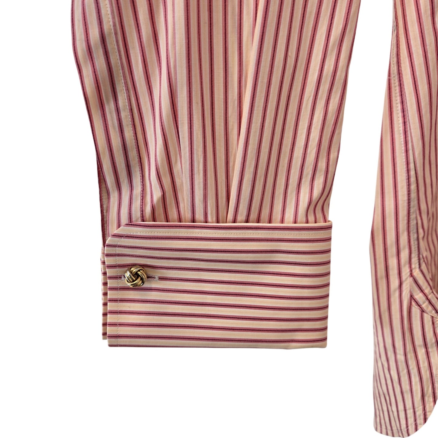 Charles Tyrwhitt Superfine 180 Striped Button Down Shirt with Cufflinks Size 16 Neck/Large