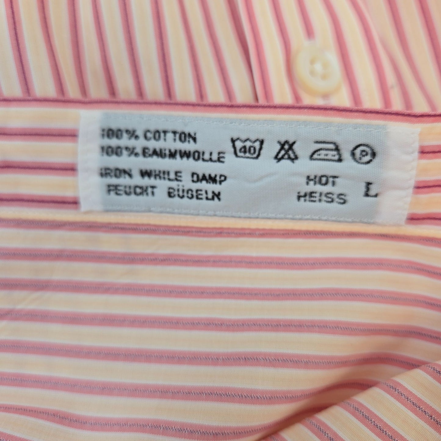 Charles Tyrwhitt Superfine 180 Striped Button Down Shirt with Cufflinks Size 16 Neck/Large