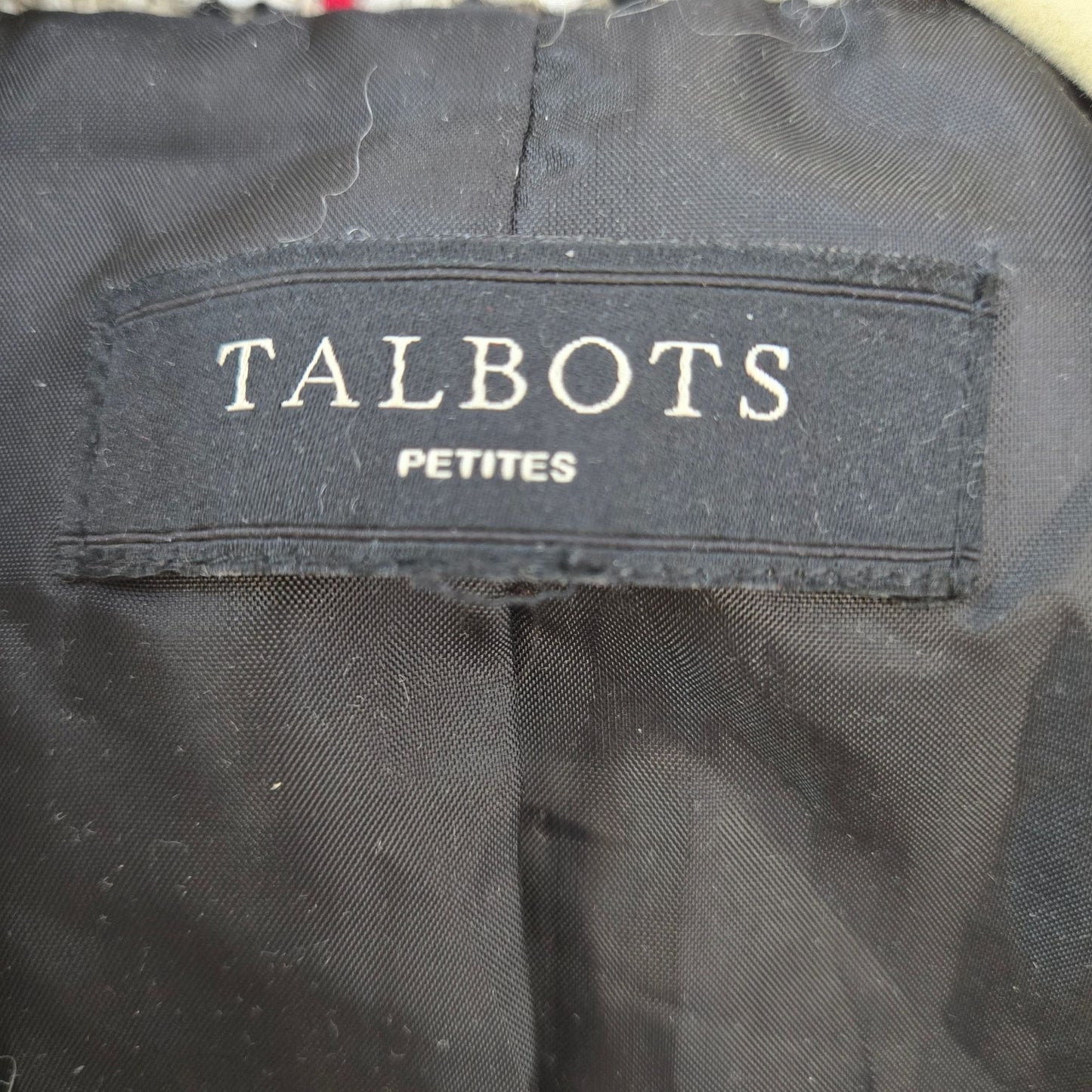Talbots Petites Wool Blend Tweed Three Button Blazer Jacket Size Small Petite (est)