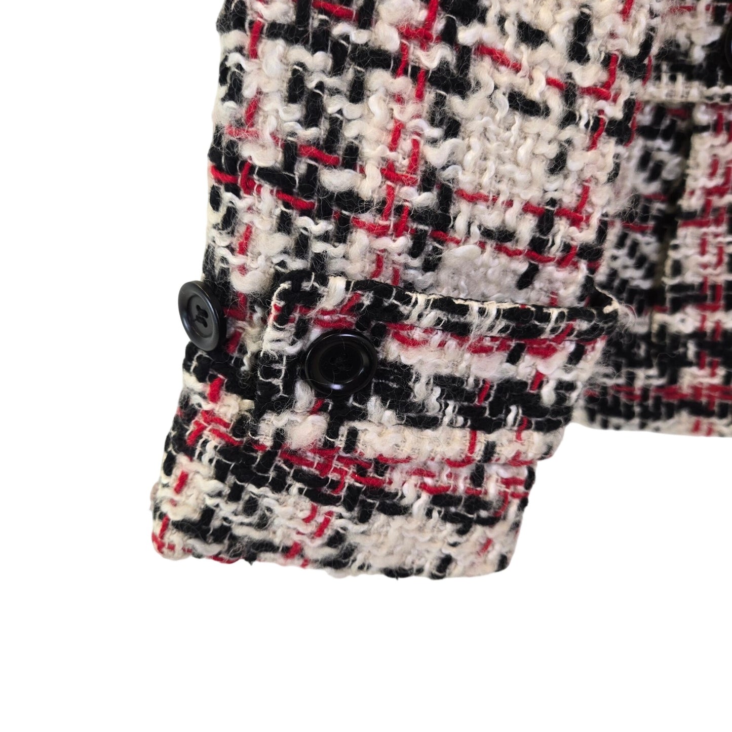 Talbots Petites Wool Blend Tweed Three Button Blazer Jacket Size Small Petite (est)