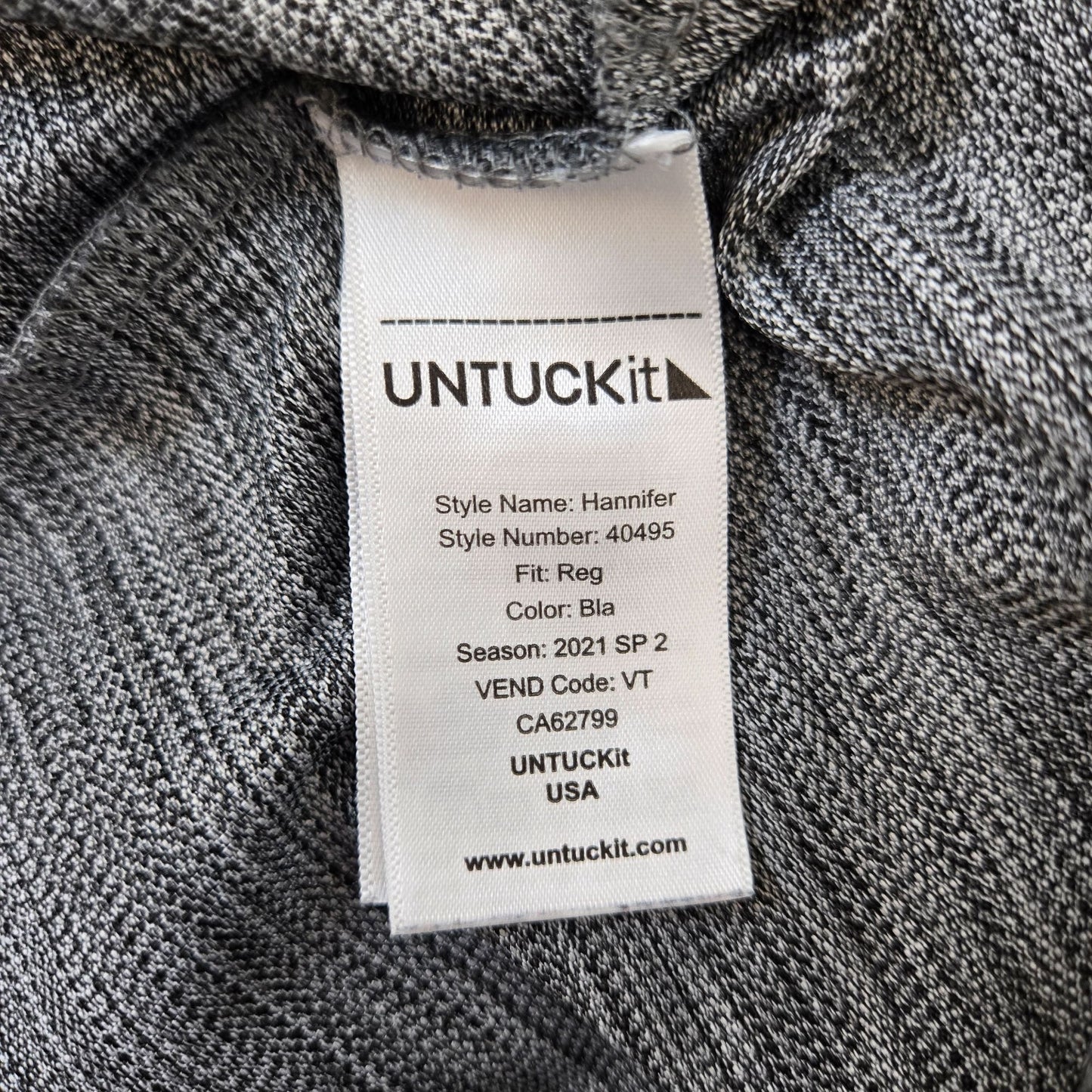 UNTUCKit Hannifer Three Button Closure Polo Shirt Size XXL