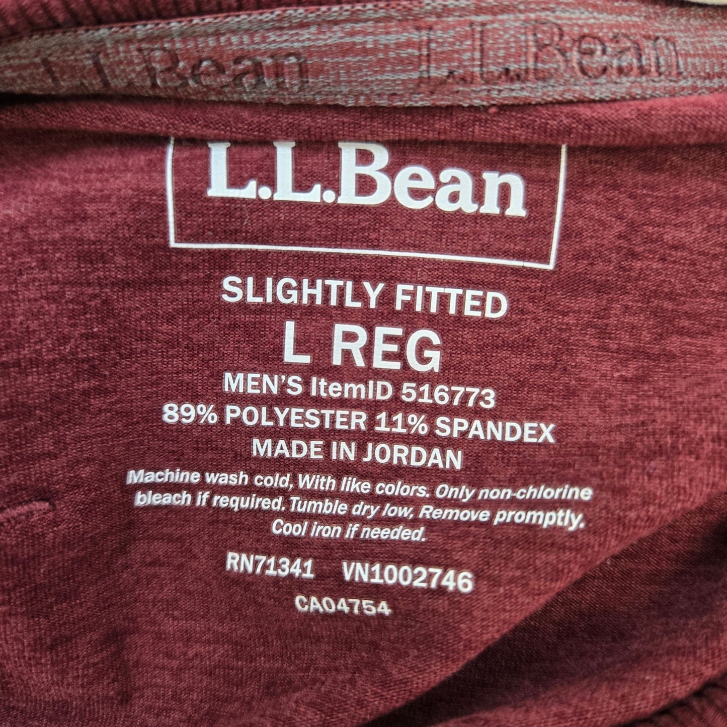 L.L. Bean Men's VentureSoft Crewneck Long Sleeve Shirt Size Large