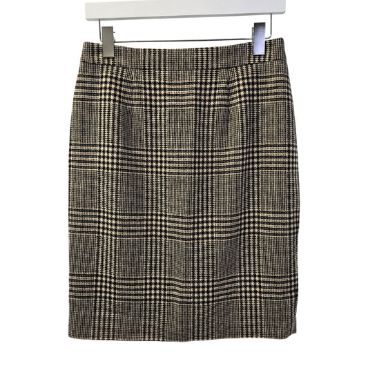Brooks Brothers 100% Merino Lambswool Glen Plaid Pencil Skirt Size 4P
