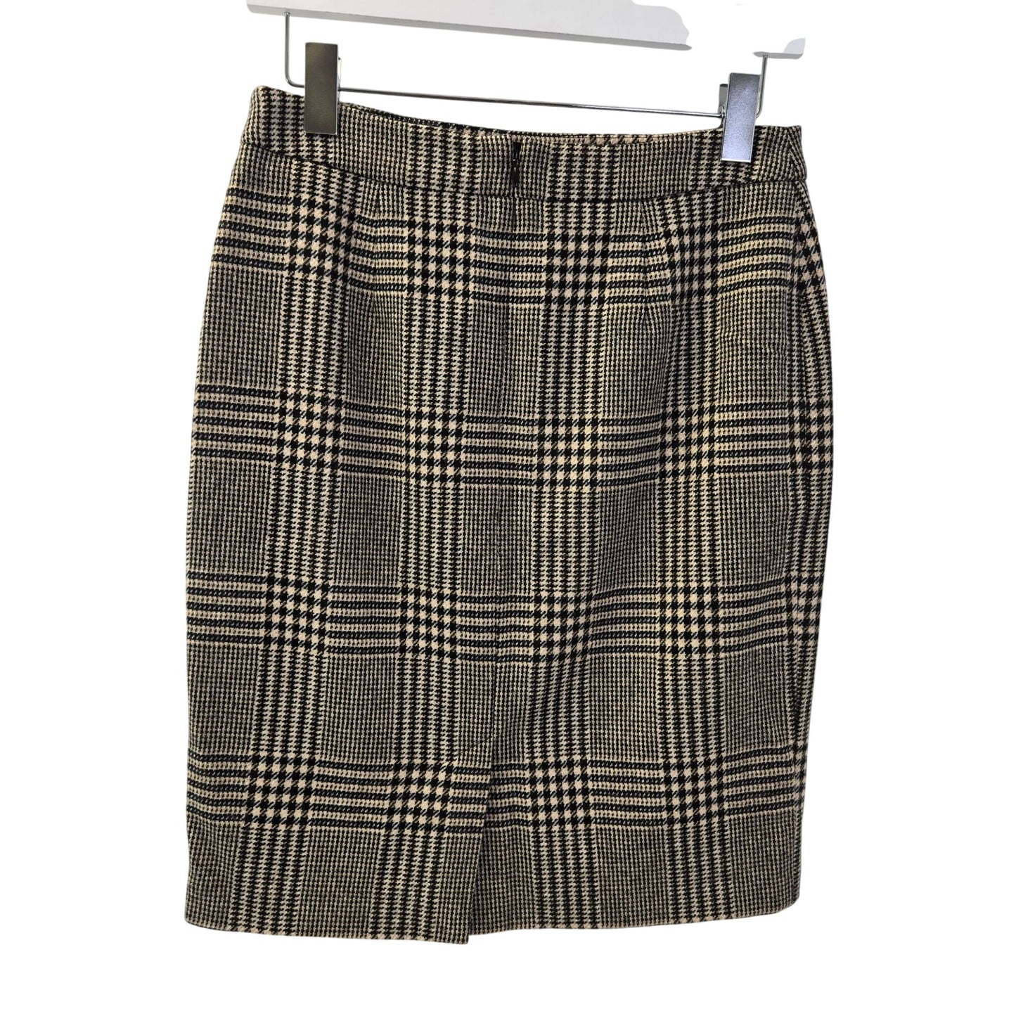 Brooks Brothers 100% Merino Lambswool Glen Plaid Pencil Skirt Size 4P