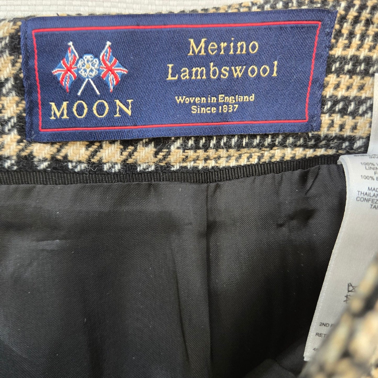 Brooks Brothers 100% Merino Lambswool Glen Plaid Pencil Skirt Size 4P