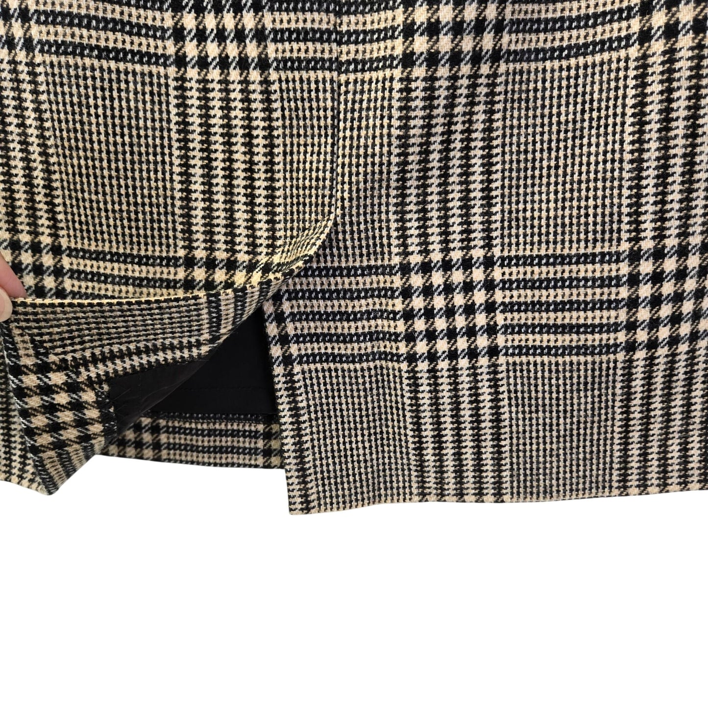 Brooks Brothers 100% Merino Lambswool Glen Plaid Pencil Skirt Size 4P