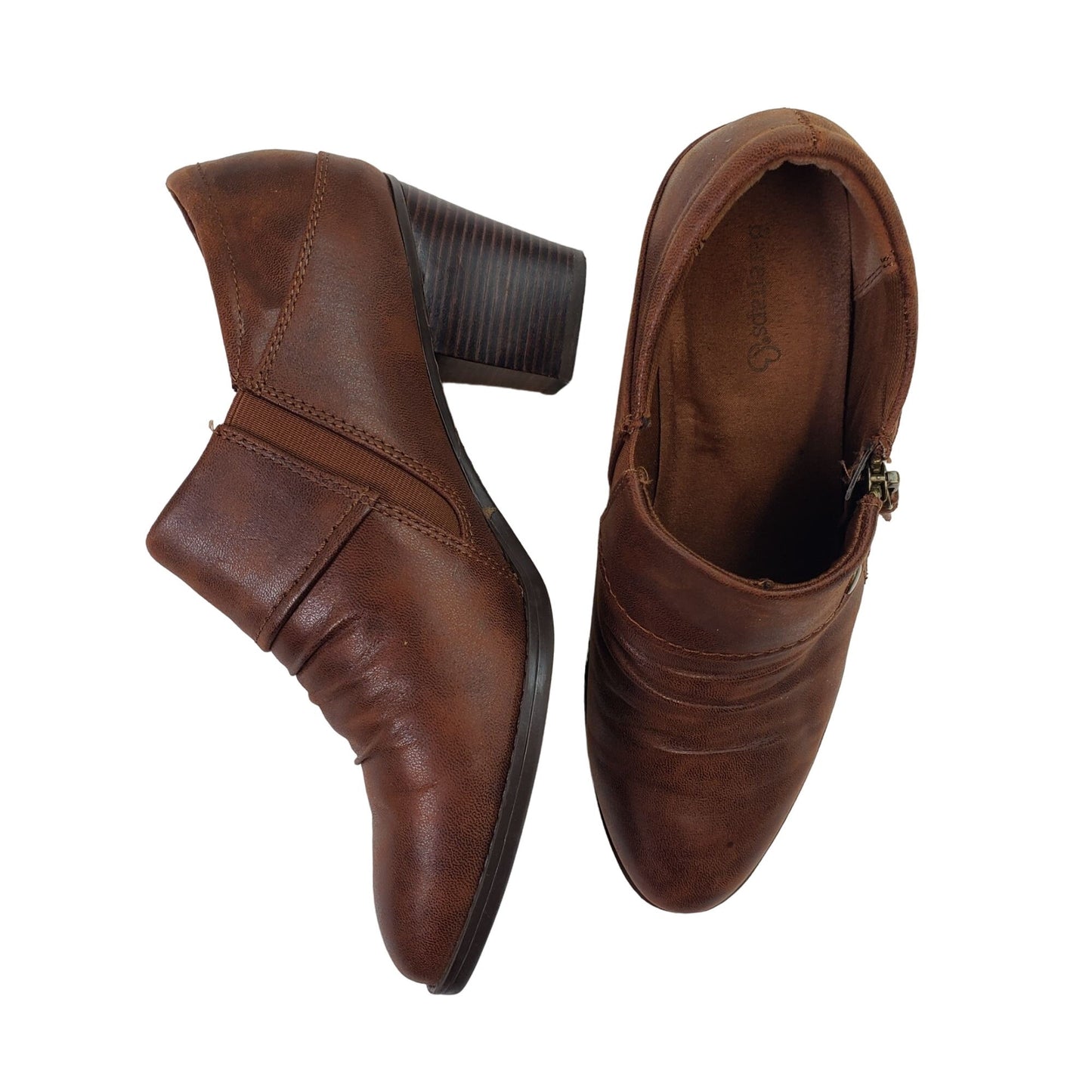 Baretraps Finella Vegan Leather Heeled Bootie Shoes Size 8.5