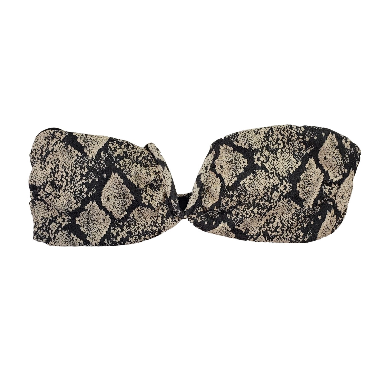 NWT Andie The Scala Padded Bandeau Bikini Top in Snakeskin Size Small