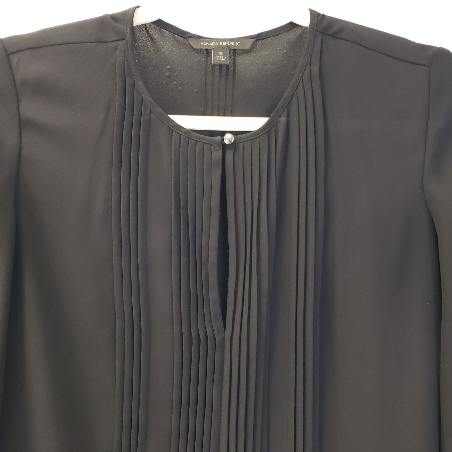 Banana Republic Pleated Peplum Hem Blouse Size Small