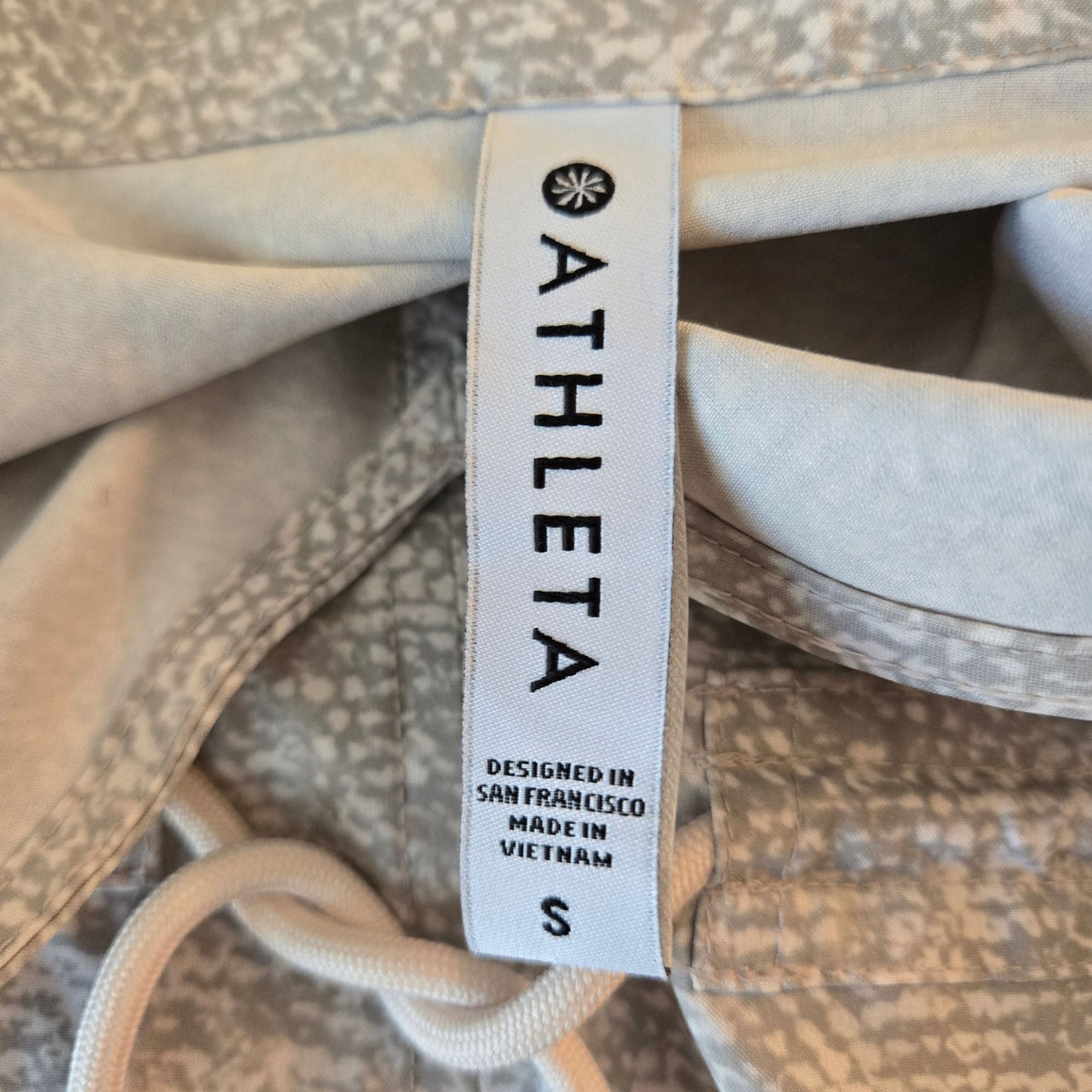 Athleta Zuma Printed Collared Tie Waist Activewear Dress Size Small