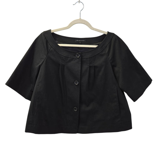 NWOT Theory Three Button Short Sleeve Bolo Blazer Jacket Size Large