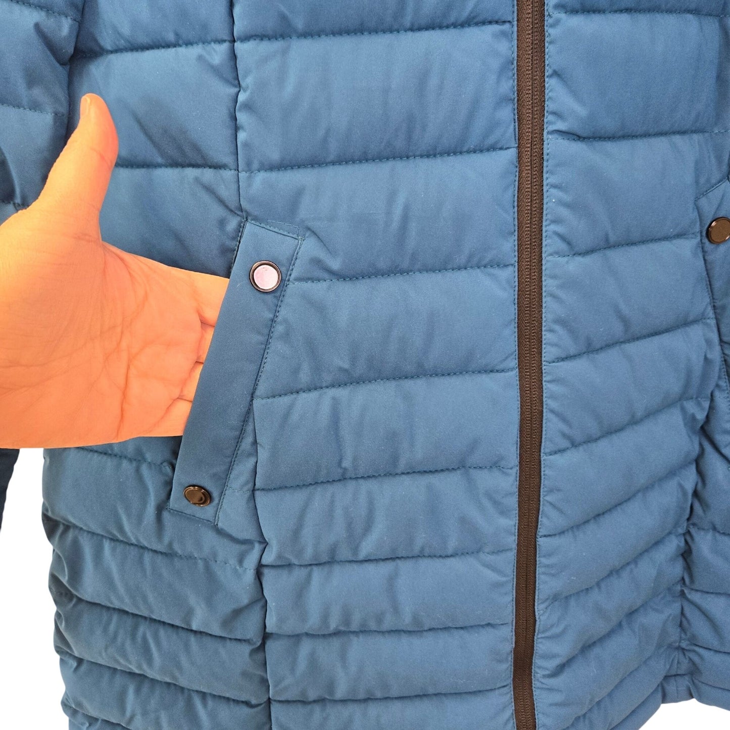 NWT Halitech Stretch Lightweight Hooded Puffer Jacket Size Large