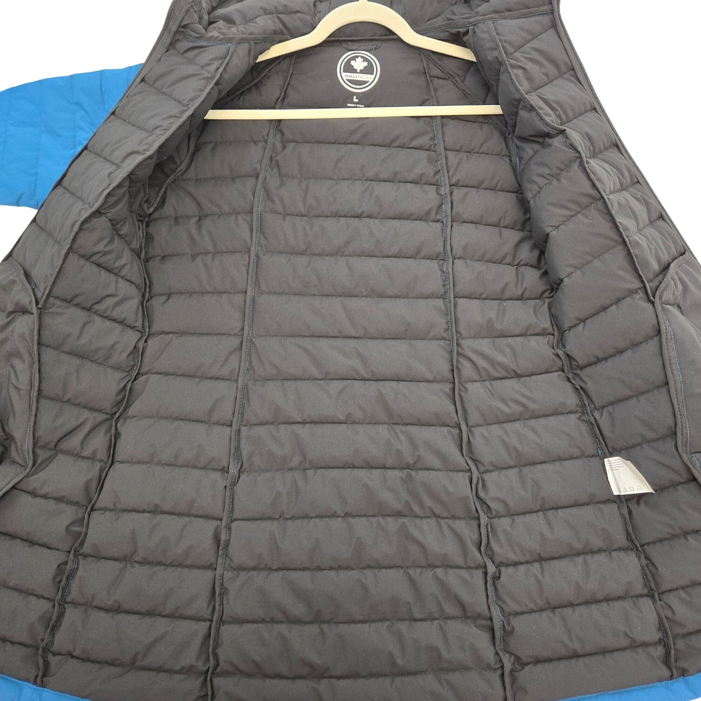 NWT Halitech Stretch Lightweight Hooded Puffer Jacket Size Large