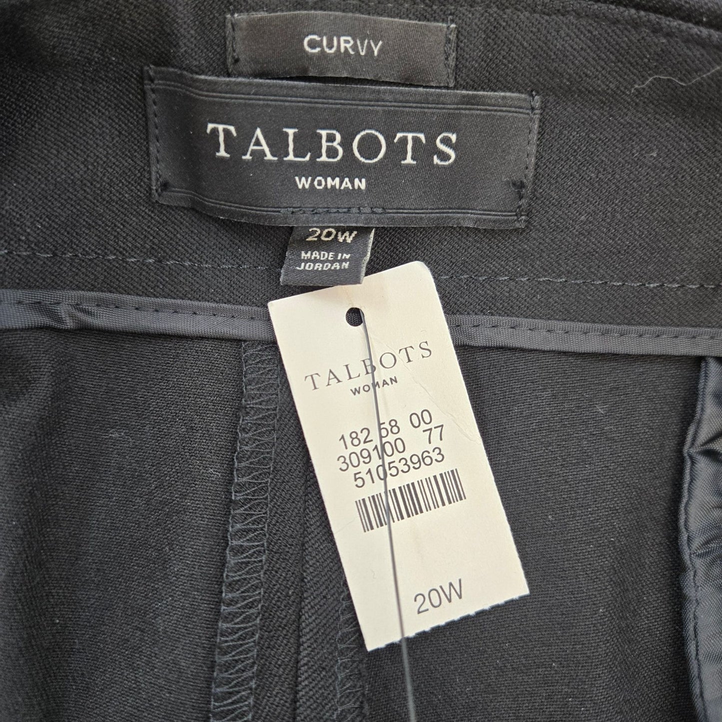 NWT Talbots Curvy Viscose Blend Trouser Pants Size 20W